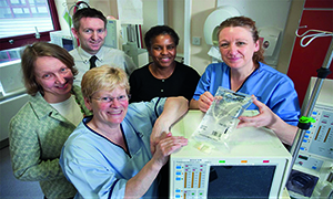 Mary Thompson (right) with the team who worked to curb the amount of rubbish on wards.