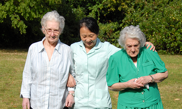 Seniors outside