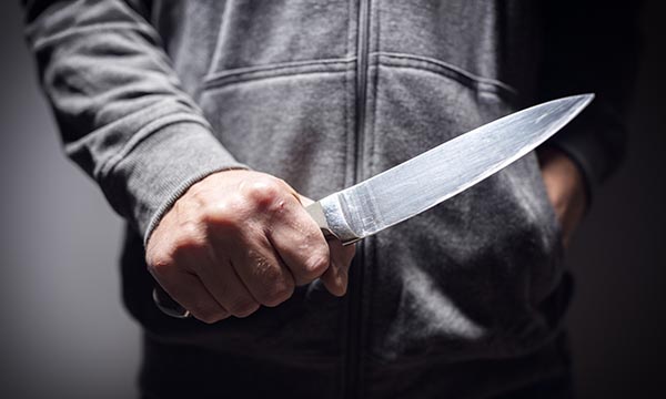 Teenager with knife