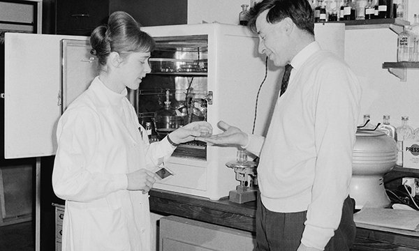 Jean Purdy with Professor Edwards