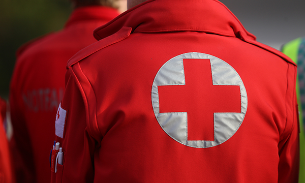 Photo of British Red Cross worker, illustrating story about possibility of nurse volunteers for NHS