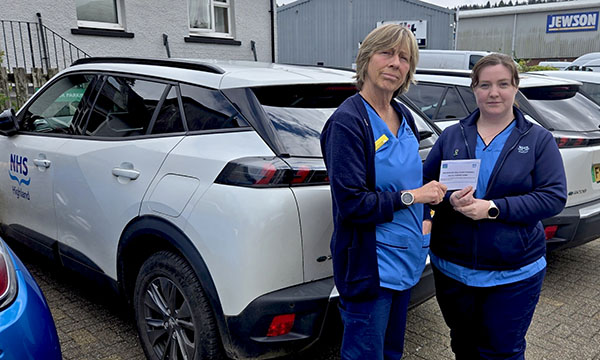 District nurse Gill Fairclough (left) was fined for using a permit issued a decade ago that was later deemed invalid, seen here with her colleague Stephanie Warman Picture: Gilli Fairclough