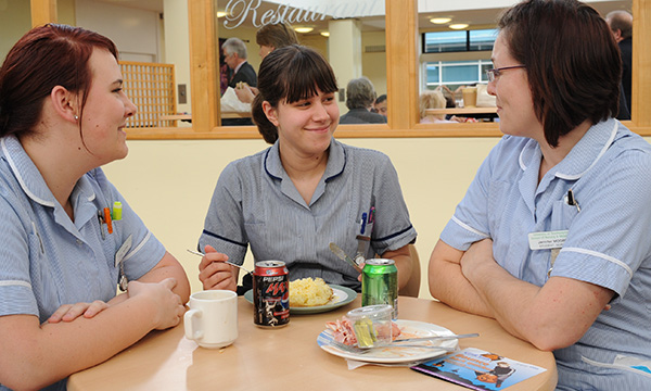 Nurses take a break