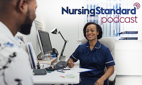 General practice: a nurse talking to a patient