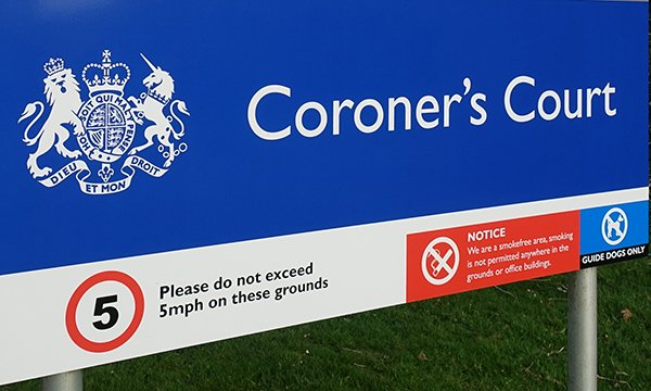 Coroner's Court sign