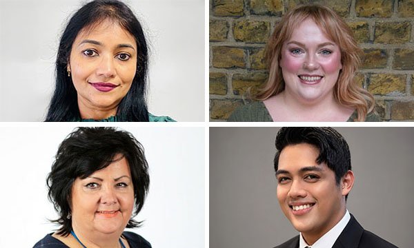 Nurses who love their jobs: headshots of four nurses who talk about the job they love 