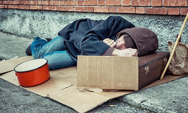 homeless man